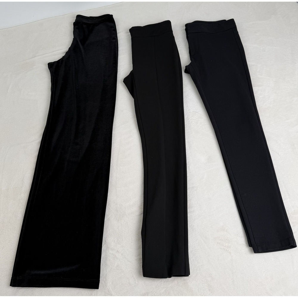 Y2K Women's Stretch Pants Lot 3 sz Small + Medium  Black Velvet & Slim Fit Dalia